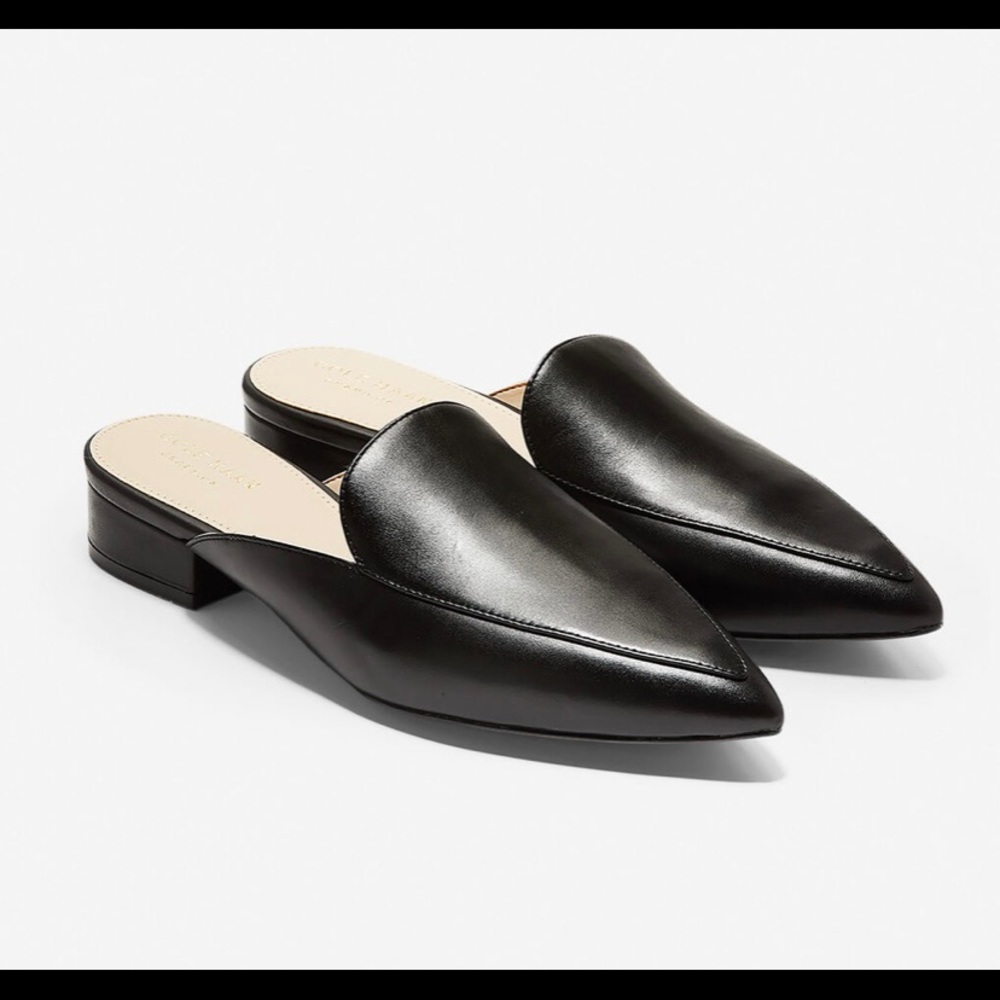 Cole Haan Black Leather Piper Mule Size 10